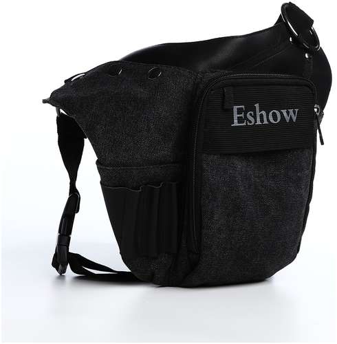 Поясная сумка на молнии, 3 наружных кармана, зацеп на бедро, цвет черный / 103156904 - вид 2