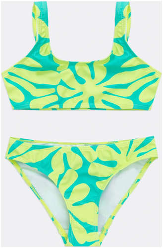 Яркий раздельный купальник с принтом листьев для девочек Mark Formelle / 103171844 - вид 2
