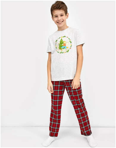 Комплект для мальчиков (футболка и брюки в красную клетку) Mark Formelle 103171906