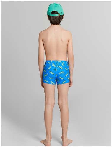 Трусы купальные для мальчиков синие с принтом Mark Formelle / 103228724 - вид 2