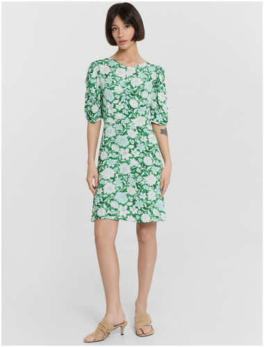 Платье женское зеленое с цветочным принтом Mark Formelle 103238924
