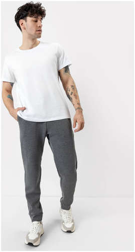 Зауженные мужские брюки из интерлока в сером цвете Mark Formelle / 103167924