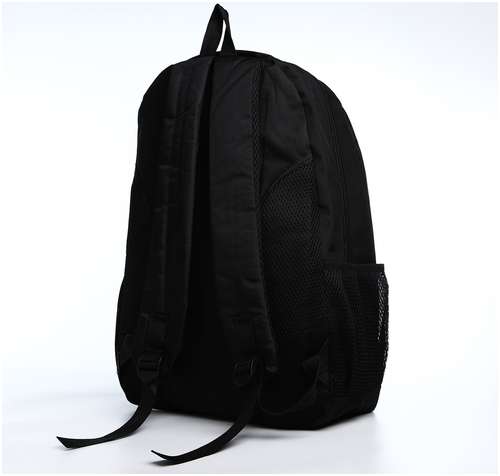 Рюкзак мужской на молнии, отделение для ноутбука, разъем для usb, крепление для чемодана, цвет черный / 103157864 - вид 2
