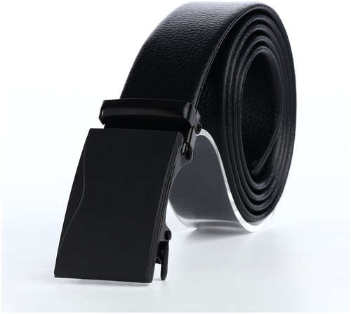 Ремень мужской, ширина 3,5 см, пряжка автомат, цвет черный 103206418