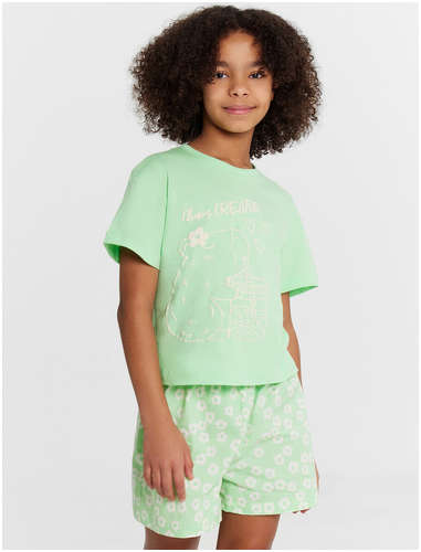 Комплект домашний для девочек салатовый Mark Formelle / 103224815 - вид 2