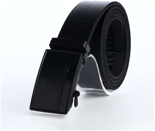 Ремень мужской, ширина 3,5 см, пряжка автомат, цвет черный 103205993