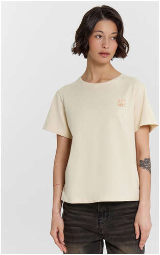 Футболка женская желтая с принтом и надписью Mark Formelle / 103236081 - вид 2