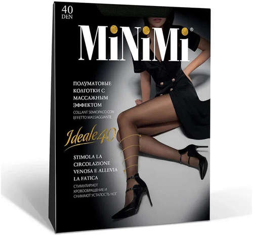 Колготки mini ideale 40 maxi (утяжка по ноге) nero MINIMI / 103126184