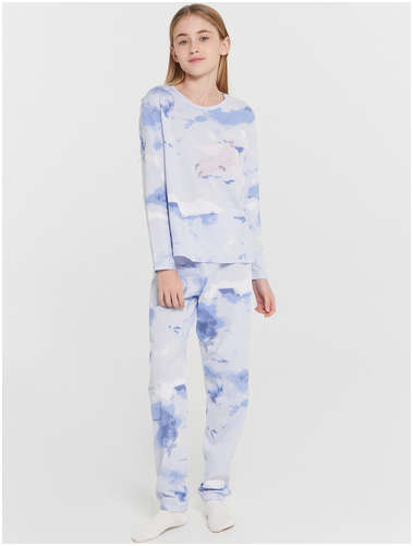 Пижама детская голубая с принтом Mark Formelle / 103218858 - вид 2