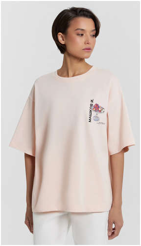 Футболка женская розовая с принтом Mark Formelle 103237136