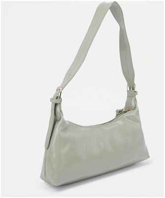 Сумка-багет на молнии, цвет зеленый / 10345250 - вид 2