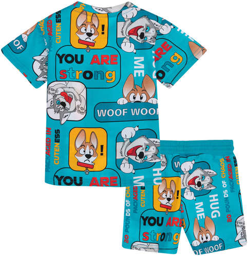 Комплект трикотажный фуфайка футболка шорты PLAYTODAY / 103124462 - вид 2