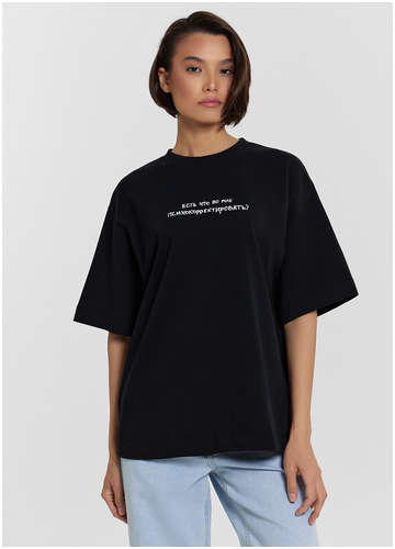 Футболка mark formelle x ольга бузова черная с надписью / 103233408 - вид 2