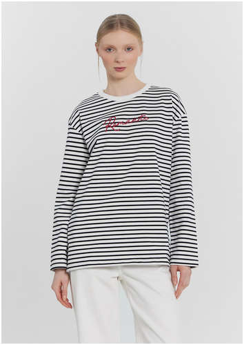 Джемпер женский в полоску с принтом Mark Formelle / 103217682 - вид 2