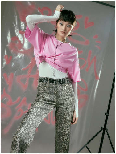 Джинсы женские леопардовые Mark Formelle / 103227037 - вид 2