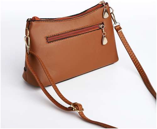 Сумка женская на молнии, цвет коричневый / 103162236 - вид 2