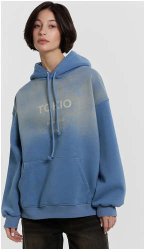 Худи женское голубое с надписью Mark Formelle / 103233209 - вид 2