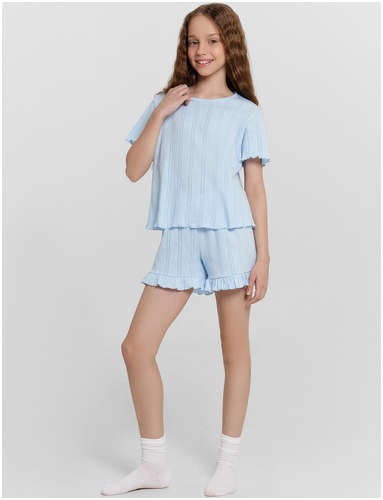 Комплект домашний для девочек голубой Mark Formelle / 103231600 - вид 2