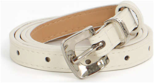 Ремень женский, ширина 1.3 см, пряжка металл, белый / 103241488 - вид 2
