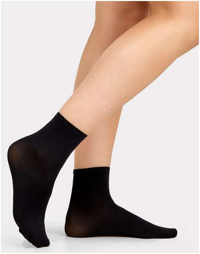 Высокие женские полиамидные носки черного цвета Mark Formelle 103166437