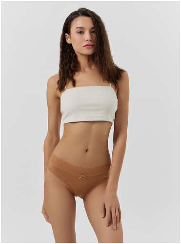 Трусы слипы женские бежевые с кружевом Mark Formelle 103227903