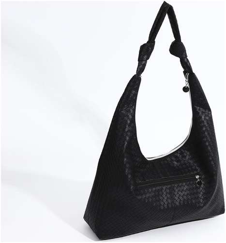 Сумка-шопер, наружный карман, цвет черный / 103130054 - вид 2