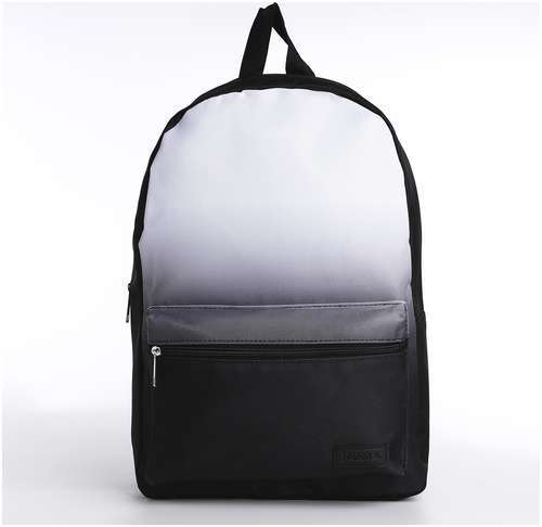 Рюкзак текстильный с белым градиентом, 38х29х11 см, 38 х цвет черный черный, отдел на молнии, цвет красный NAZAMOK / 103160130