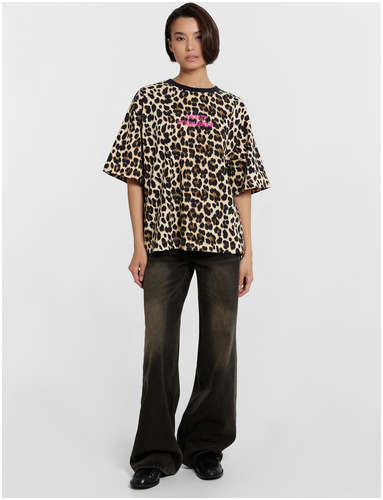 Футболка mark formelle x ольга бузова леопардовая с надписью / 103232787 - вид 2