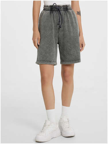 Шорты женские серые с обработкой эйсид Mark Formelle / 103230621 - вид 2