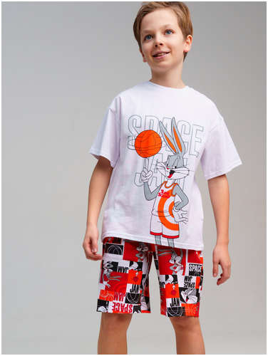 Комплект трикотажный фуфайка футболка шорты PLAYTODAY / 103225406 - вид 2