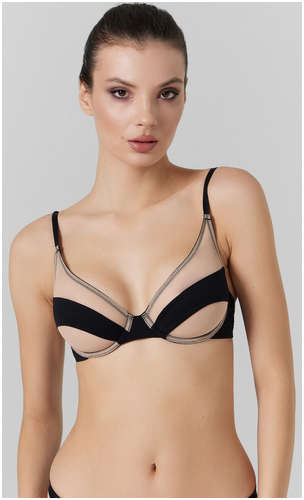 Бюстгальтер женский бежевый с черными вставками Mark Formelle / 103218984 - вид 2