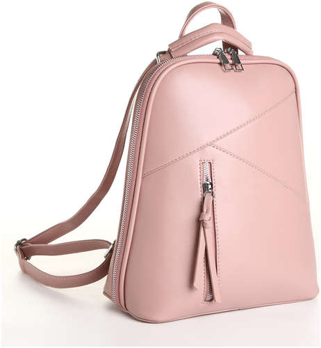 Рюкзак городской из искусственной кожи на молнии, цвет розовый / 103179338