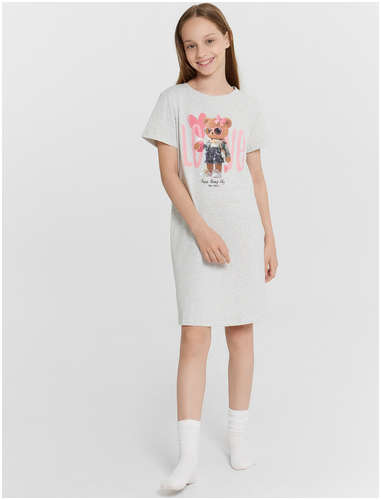 Сорочка ночная для девочек серая Mark Formelle 103235931