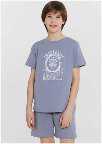 Комплект домашний для мальчиков сиреневый с принтом Mark Formelle 103240631