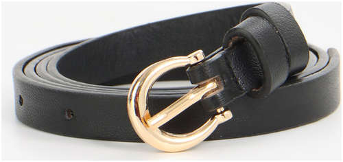 Ремень женский, ширина 1.3 см, пряжка металл, черный / 103241543 - вид 2