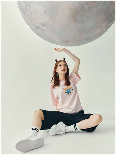 Футболка женская розовая с принтом из коллекции Mark Formelle / 103227620 - вид 2