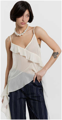 Топ женский полупрозрачный кремовый Mark Formelle 103234976