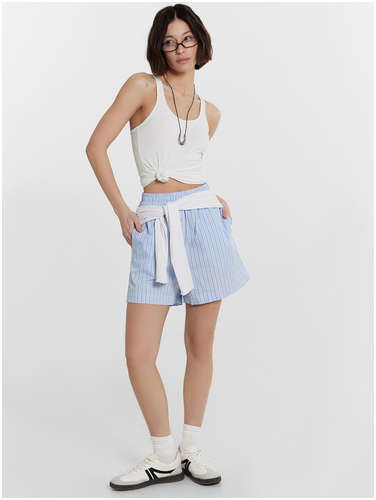 Шорты женские голубые в полоску Mark Formelle 103230616
