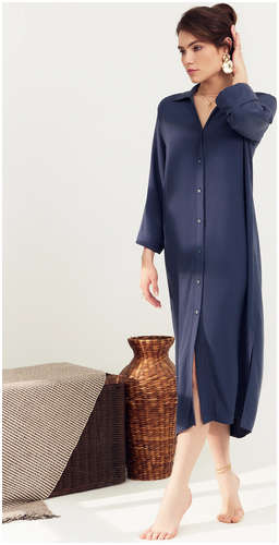 Платье женское домашнее в темно-синем цвете Mark Formelle / 103191285