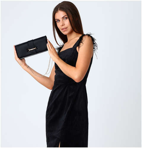 Сумка женская на магните, цвет черный 103203209