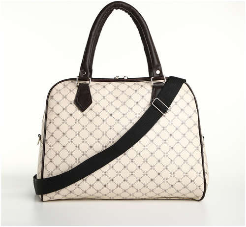 Сумка дорожная на молнии, бежевая / 103206082 - вид 2