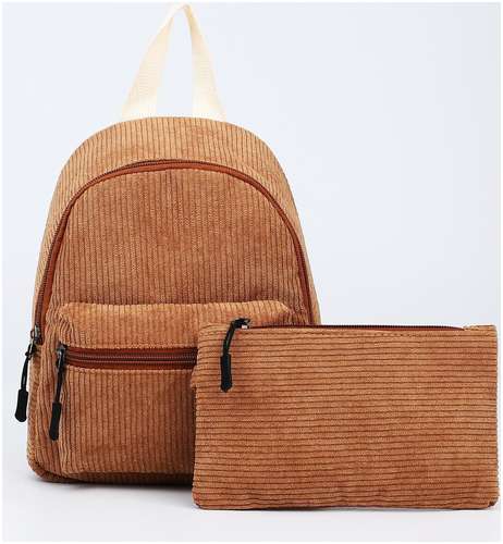 Рюкзак из текстиля ,22х24х12 см, бежевый цвет NAZAMOK / 103142311 - вид 2