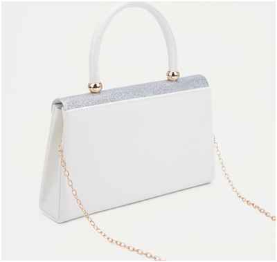 Сумка-клатч на магните, цвет серебряный / 10335599 - вид 2