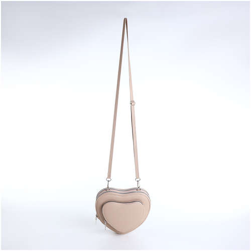 Сумка женская кросс-боди на молнии, цвет бежевый 103211809