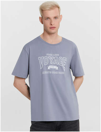 Футболка мужская серая с надписью Mark Formelle 103235898