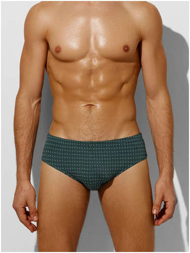Трусы плавки мужские зеленые с принтом Mark Formelle 103233905
