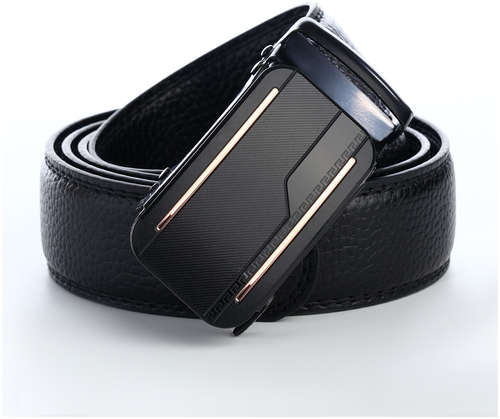 Ремень мужской, ширина 3,5 см, пряжка автомат, цвет черный 103202632