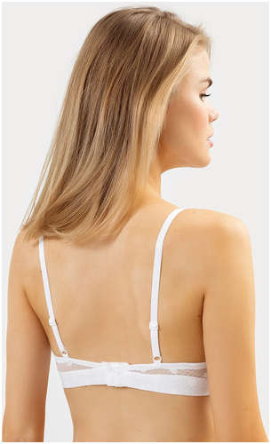 Бюстгальтер t-shirt без косточек в белом цвете с кружевом Mark Formelle / 103238652 - вид 2