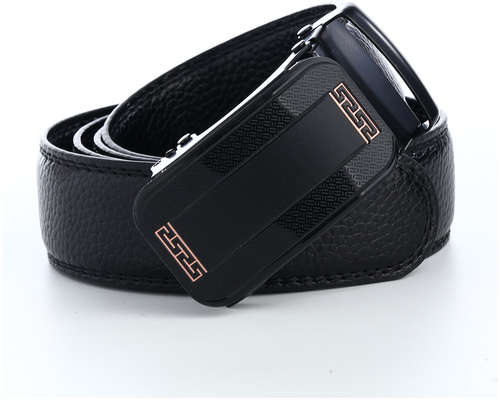 Ремень мужской, ширина 3,5 см, пряжка автомат, цвет черный 103202229