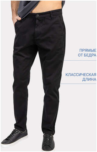 Мужские джинсы straight fit в черном цвете Mark Formelle / 103167967 - вид 2
